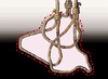 Cartoon: division of Iraq (small) by samir alramahi tagged hang,rope,iraq,division,arab,usa,ramahi