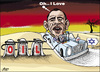 Cartoon: obama love (small) by samir alramahi tagged gaz,oil,obama,arab,aipac,usa,ramahi