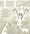 Cartoon: No dogs allowed! (small) by Walraven tagged peewee,gonzoid,murakami,dog,cat,fight,squad