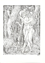 Cartoon: Modern Fall of Man (small) by Erwin Pischel tagged sündenfall,dürer,adam,eva,schlange,gentechnologie,gentechnik,dna,transgene,lebewesen,genmanipulation,pischel