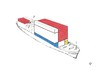 Cartoon: Mondrian-Containerschiff (small) by Erwin Pischel tagged piet mondrian container schiff transport periskop pischel