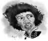 Cartoon: Jimi Hendrix (small) by Mark Anthony Brind tagged mark brind jimi hendrix caricature