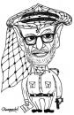 Cartoon: Yaser Arafat (small) by jkaraparambil tagged caricature yaser arafat arafath plo palastine israyel middle east war jkaraparambil jk creations joseph karaparambil jacob jophy edmonton caricaturist party event kerala artist indian mala thrissur alberta