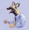 Cartoon: wildhund (small) by neophron tagged satire,caricature,animals,tiere