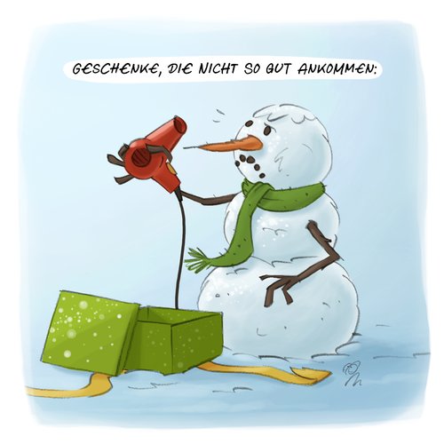 Cartoon: LACHHAFT Cartoon No. 430 (medium) by LACHHAFT tagged cartoon,comic,lachhaft,michael,mantel,witze,geschenke,umtausch,haartrockner,fön,föhn,schneemann,winter,enttäuschung,winter,schnee,schneemann,geschenk,geschenke,freude,heiß,kalt,enttäuschung,fön,umtausch,haartrockner,föhn