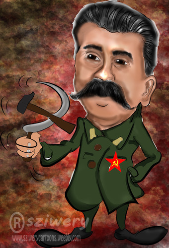 Cartoon: stalin (medium) by sziwery tagged politicians,stalin,communism