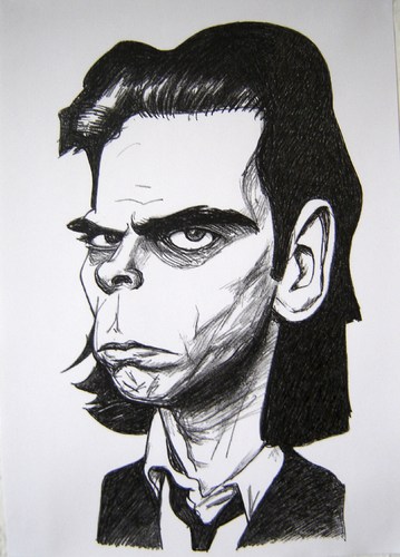 Cartoon: Nick Cave (medium) by caknuta-chajanka tagged famous,person