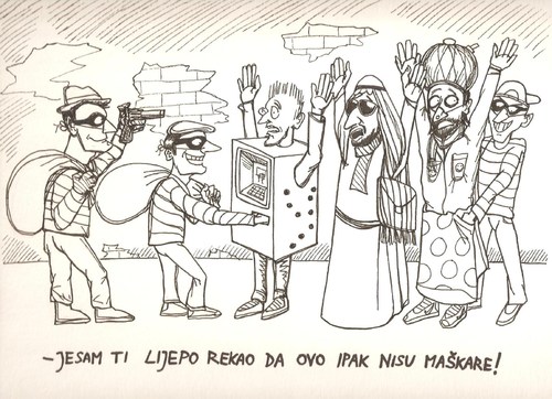 Cartoon: Robbery (medium) by caknuta-chajanka tagged masquerade,carnival,robbery