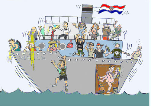 Cartoon: Swinging ship (medium) by caknuta-chajanka tagged sea,tourism,ship