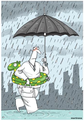 Cartoon: Lluvias (medium) by martirena tagged lluvias