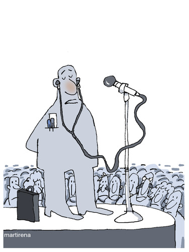 Cartoon: Politician listening (medium) by martirena tagged politician