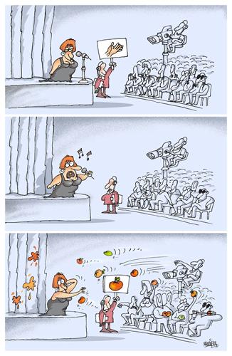 Cartoon: Teatro (medium) by martirena tagged teatro