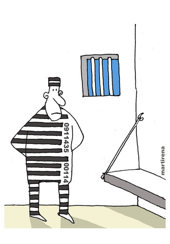 Cartoon: The costs of jail. (medium) by martirena tagged jail,cost
