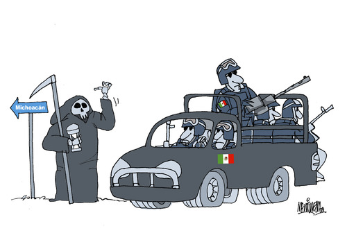 Cartoon: Violence in Mexico (medium) by martirena tagged latin,american,mexico,violence