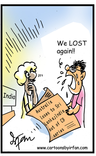 Cartoon: Lost  game! (medium) by irfan tagged team,india