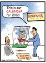 Cartoon: The Kingfisher calendar (small) by irfan tagged indian,aviation