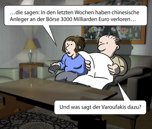 Cartoon: Varoufakis (medium) by Werkmann tagged varoufakis,krise,medien,china,nachrichten,bürger,wahrnehmung