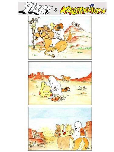 Cartoon: Ginger und Kalaschnikow 19 (medium) by wista tagged kalaschnikow,ginger