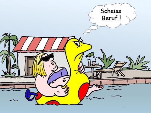 Cartoon: Ginger und Kalaschnikow  36 (medium) by wista tagged pool,ferien,überlastet,beruf,schwimmente,kalaschnikow,ginger