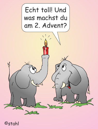 Cartoon: Zweiter Advent (medium) by wista tagged advent,zweiter,kerze,adventskranz,elefant,elefanten,anzünden,licht,lichter,weihnachten,tradition,christentum,glaube,advent,zweiter,kerze,adventskranz,elefant,elefanten,anzünden,licht,lichter,weihnachten,tradition,christentum,glaube