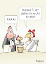 Cartoon: Frischei (small) by wista tagged ei,eier,frisch,huhn,hühner,küken,essen,trinken,frühstück,frühstücksei,schlecht,frischei,vogelgrippe,bio,bioeier,legehennen,käfighaltung,bodenhaltung,freilandhaltung,restaurant,kellner,ober,beschwerde