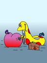 Cartoon: Ginger und Kalaschnikow 42 (small) by wista tagged ginger,schmerz,gummiente,kalaschnikow,arzt,herz,abhorchen,purple,heart,liebe,herzschmerz