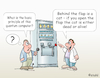 Cartoon: Quantum computers for beginners (small) by wista tagged quantum,computers,computer,qbit,bit,beginner,explanation,science,cat,schrödinger,superposition