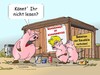 Cartoon: Schweinestall (small) by wista tagged schwein,schweine,schweinestall,betreten,baustelle,verboten,plakate,sparschwein,bank,banken,bankrott,not,schulden,kunden,ferkel,verbot