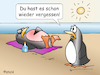 Cartoon: Sonnenbrand (small) by wista tagged sonne,sonnenbrand,creme,sonnencreme,rot,rötung,haut,krebs,hautkrebs,sommer,urlaub,meer,strand,eincremen,schutz,lichtschutzfaktor,pinguin,pinguine,arzt