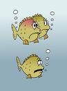 Cartoon: three fish producing bubbles (small) by wista tagged oops,ups,fische,blasen,fish,bubbles,pupsen,luftblasen,fisch,wasser