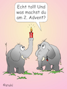 Cartoon: Zweiter Advent (small) by wista tagged advent,zweiter,kerze,adventskranz,elefant,elefanten,anzünden,licht,lichter,weihnachten,tradition,christentum,glaube