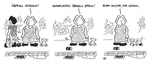 Cartoon: Asoziale (medium) by achecht tagged asoziale,asozial,frau,herrchen,hund,hunde,hundekot,kot,scheiße,straße,bürgersteig,dreck,asoziale,asozial,frau,herrchen,hund,hundekot,kot,scheiße,straße,dreck,bürgersteig,müll,meckern,beschuldigen,unachtsam,unaufmerksam,hartz4,arbeitslos,schuld,obdachlos