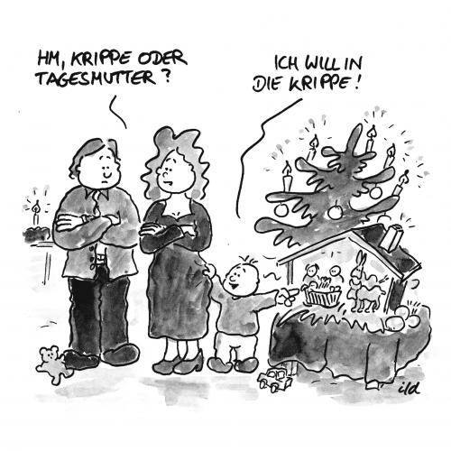 Cartoon: Krippe oder Tagesmutter (medium) by achecht tagged kind,kinder,krippe,kita,kindergarten,kindertagesstätte,familie,eltern,kinderbetreueung,betreuung,weihnachten,jesus,christkind,stall,bethlehem,weihnachtszeit,weihnachten,weihnacht,feier,fest,tradition,kultur,familie,kind,kinder,krippe,kita,kindergarten,kindertagesstätte,kinderbetreuung,betreuung,eltern,kinderbetreueung,jesus christus,christkind,stall,bethlehem,weihnachtszeit,weihnachtsbaum,tagesmutter,entscheidungen,jesus,christus