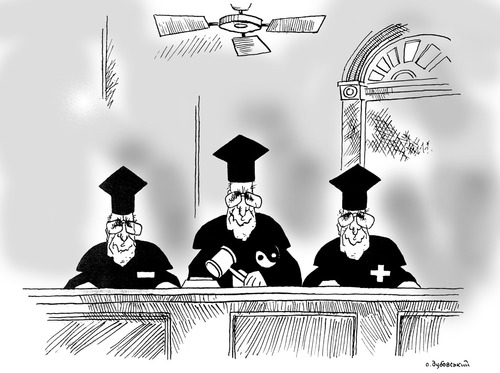 Cartoon: Femida (medium) by Dubovsky Alexander tagged femida,justice,polarity,judge