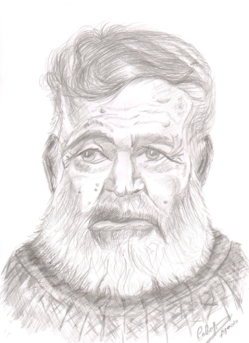Cartoon: Ernest Hemingway (medium) by cabap tagged caricature