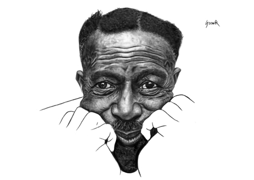 Cartoon: Son House (medium) by szomorab tagged blues,house,son