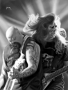 Cartoon: Illustration to Revolver mag. (small) by szomorab tagged dave mustaine kerry king megadeth slayer heavy metal music tattoo