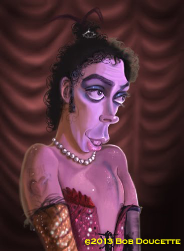 Cartoon: TIM CURRY (medium) by tobo tagged frankenfurter,caricature