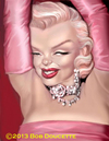 Cartoon: Marilyn Monroe (small) by tobo tagged marilyn monroe caricature