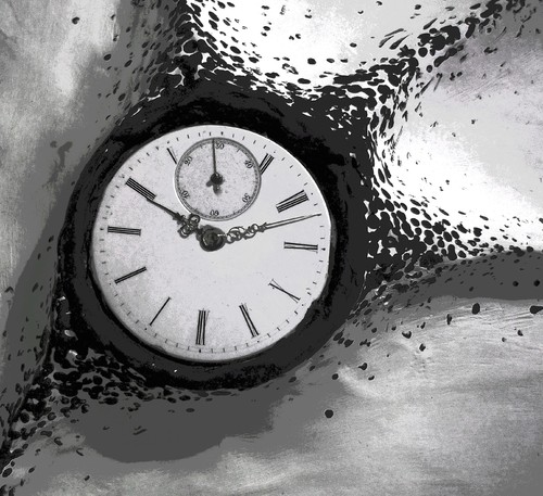 Cartoon: tick-tack (medium) by milanjanosov tagged tick,tack,clock,time,black,white,equilibrium,eternity,moment,life,second