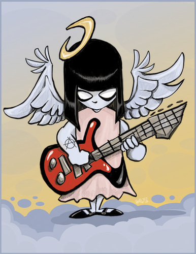 Cartoon: Angel by Hell (medium) by Hellder Gonzales tagged digital,painting,photoshop,cs4