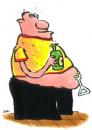 Cartoon: piercing (small) by ari tagged man,piercing,beer,bottleopener,