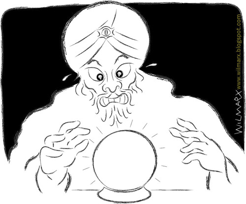 Cartoon: Crystal ball (medium) by Wilmarx tagged future,ball,crystal