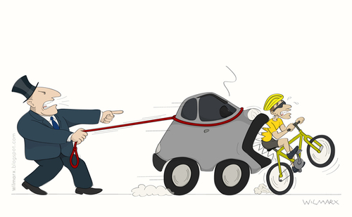 Cartoon: Autodog (medium) by Wilmarx tagged capitalism,violence,bike,car,transit