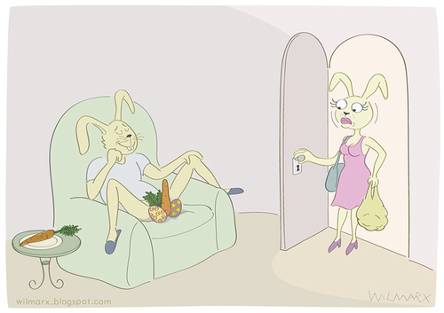 Cartoon: happy easter darling (medium) by Wilmarx tagged easter,holiday,eggs