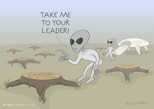 Cartoon: Take me to your leader (medium) by Wilmarx tagged allien,et,deforestation,ecology