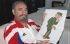 Cartoon: Drawing leaves outraged Fidel (small) by Wilmarx tagged world,fidel,castro