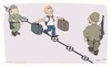 Cartoon: In the tightrope (small) by Wilmarx tagged border