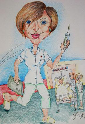 Cartoon: Krankenschwester (medium) by veronikake tagged krankenschwester