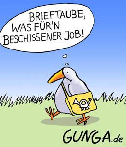 Cartoon: Brieftaube (medium) by Gunga tagged brieftaube